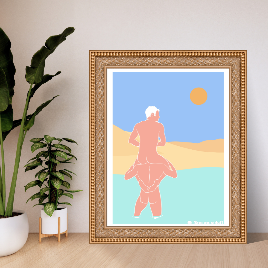 couple gay à la plage