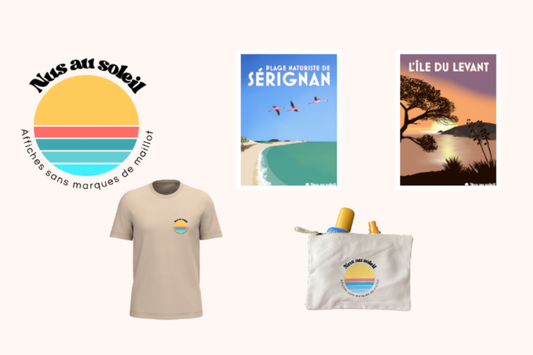 Idée cadeau naturiste : offrez une affiche ou un accessoire Nus au Soleil