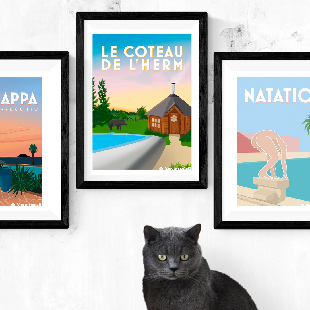 affiche naturisme voyage