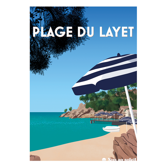 Affiche de la plage naturiste du Layet