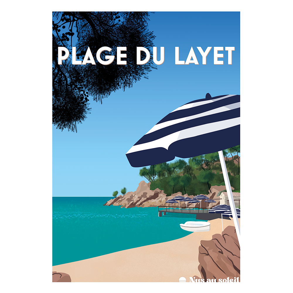 Affiche de la plage naturiste du Layet