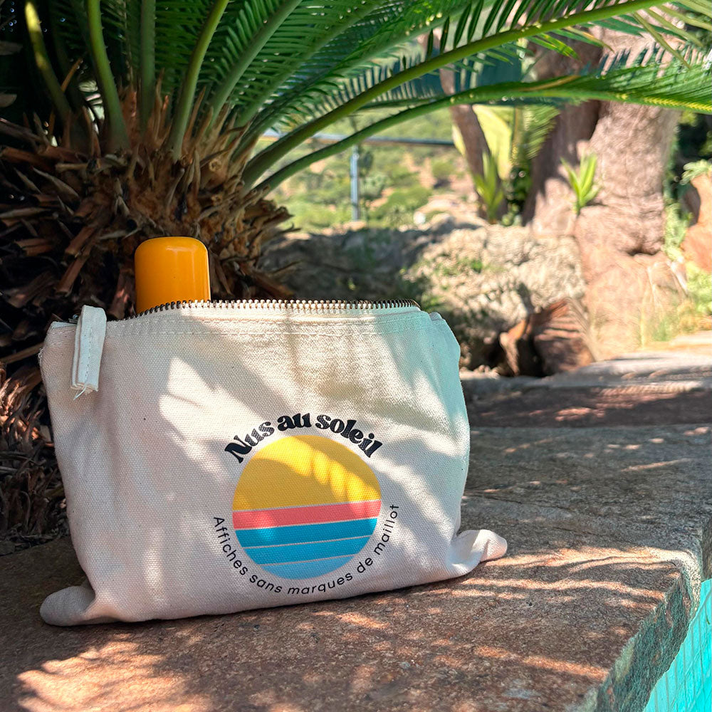 rangement de plage naturiste pochette solaire soleil été