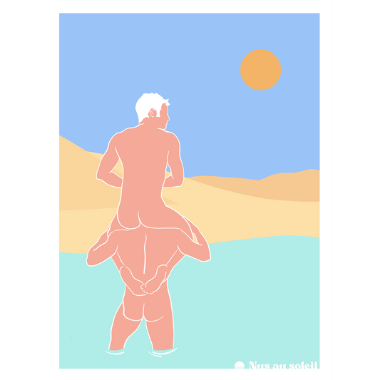 affiche naturiste d'un couple d'hommes