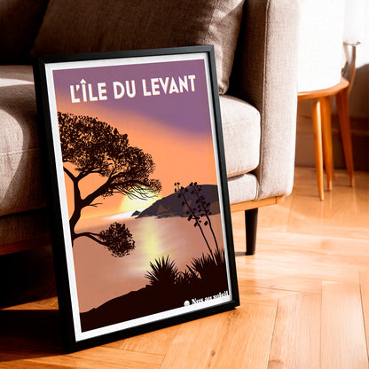 Affiche de l'île naturiste du levant