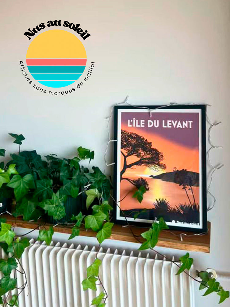 idee cadeau naturiste affiche voyage ile du levant