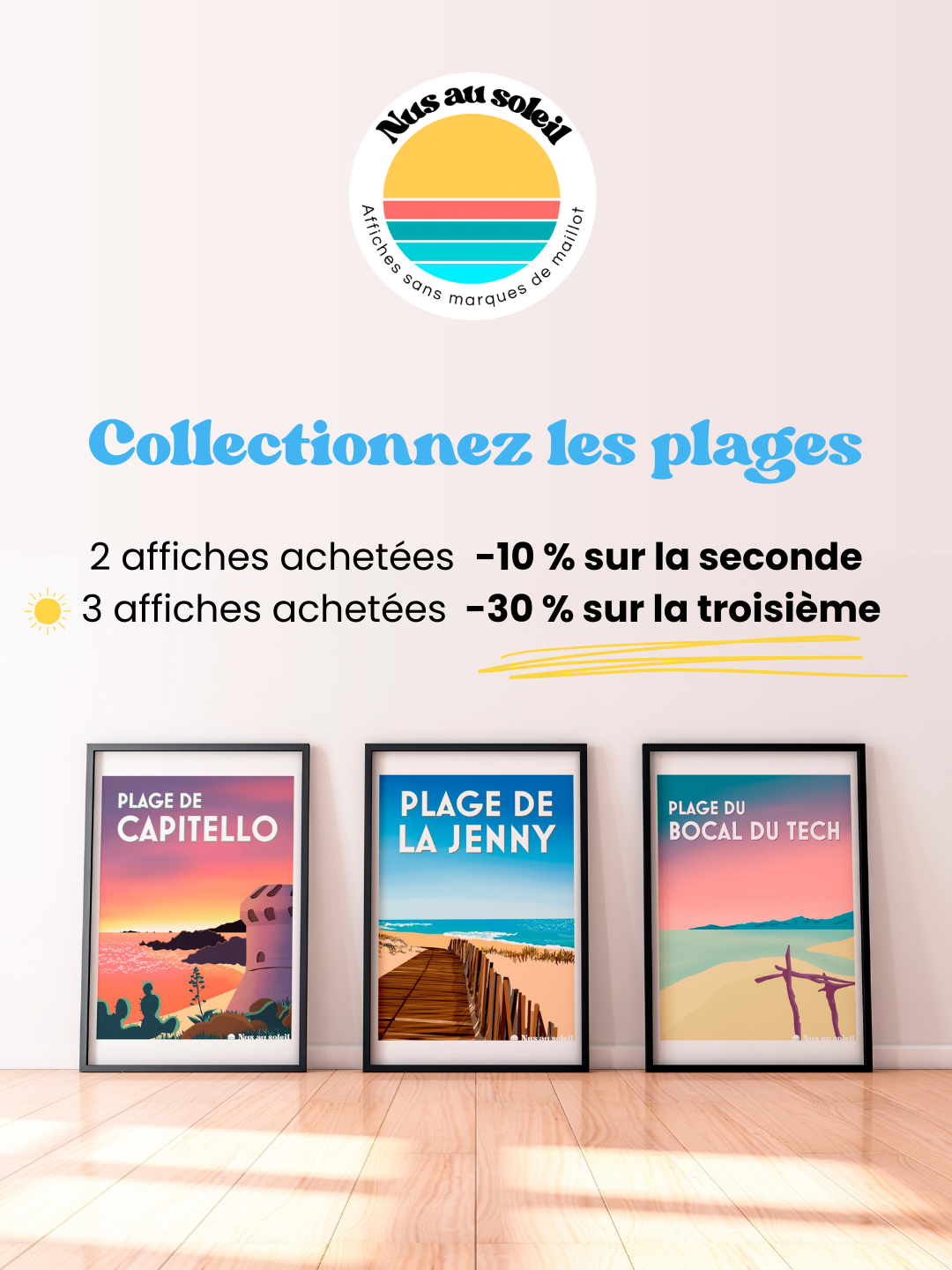 Bandeau promotionnel pour l'offre multi-affiches avec réductions automatiques au panier.