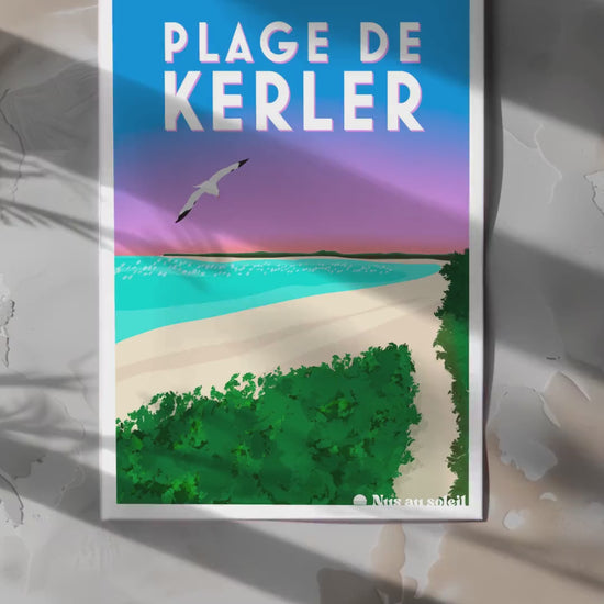 Affiche de la plage naturiste de Kerler en Bretagne