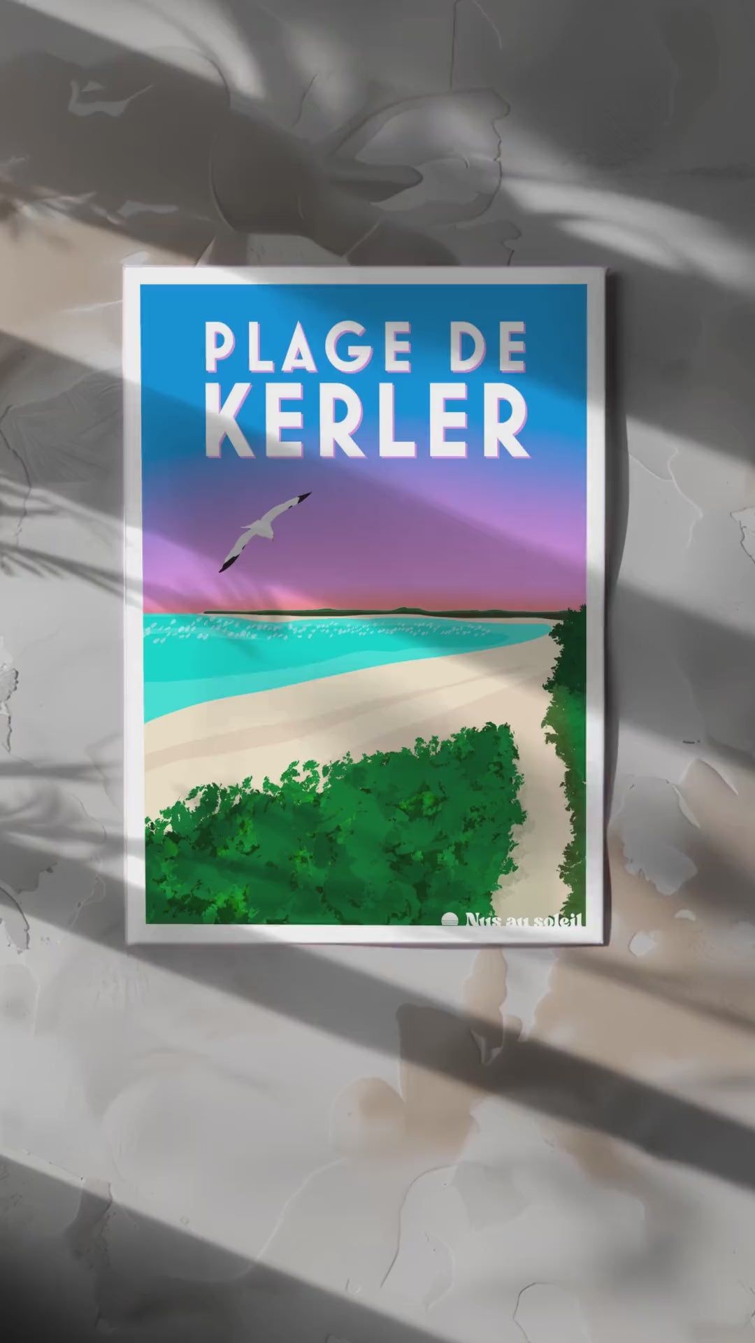 Affiche de la plage naturiste de Kerler en Bretagne