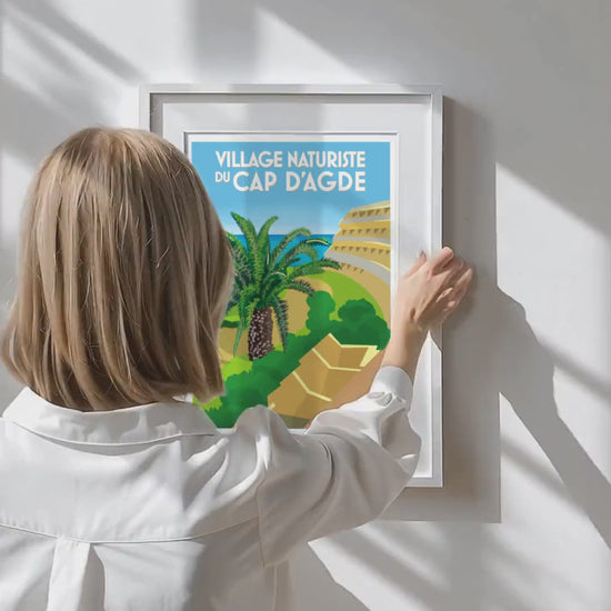 affiche village naturiste du cap d'agde