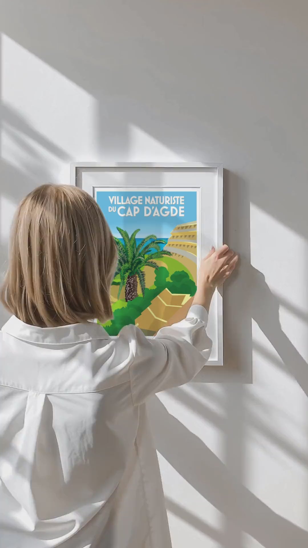 affiche village naturiste du cap d'agde