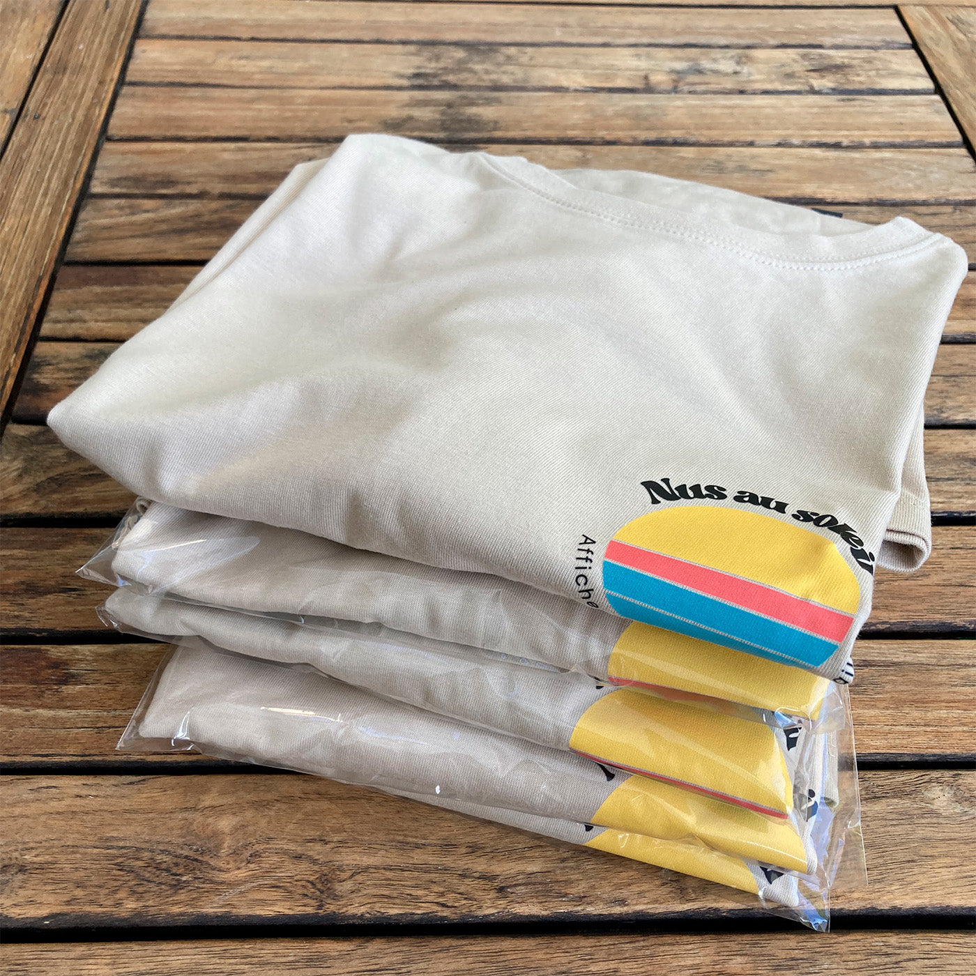  T-shirt Nus au soleil plié – coton bio en conversion